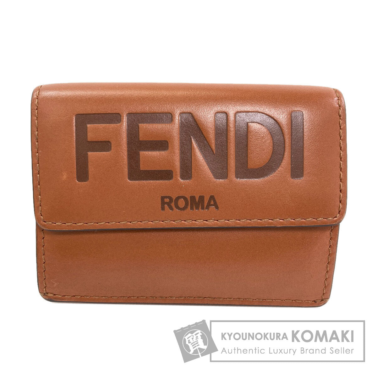 FENDI Tri-fold wallet Bifold Wallet with Coin Pocket Leather Ladies [Used]
