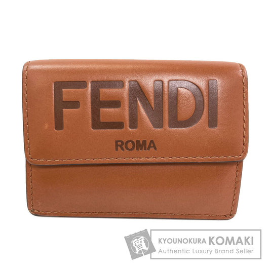 FENDI Tri-fold wallet Bifold Wallet with Coin Pocket Leather Ladies [Used]