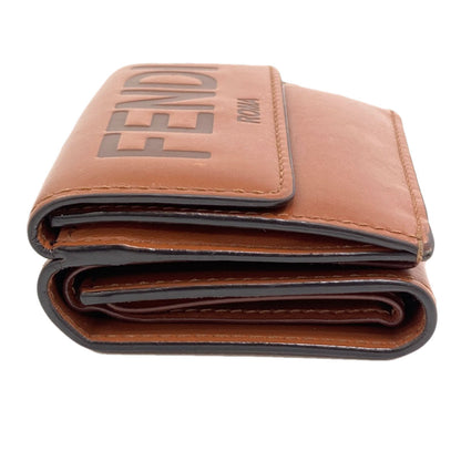FENDI Tri-fold wallet Bifold Wallet with Coin Pocket Leather Ladies [Used]