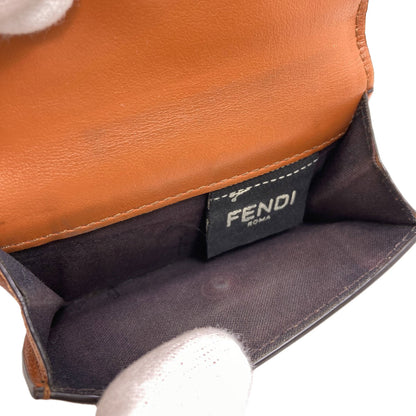FENDI Tri-fold wallet Bifold Wallet with Coin Pocket Leather Ladies [Used]