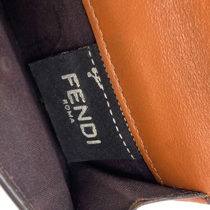 FENDI Tri-fold wallet Bifold Wallet with Coin Pocket Leather Ladies [Used]