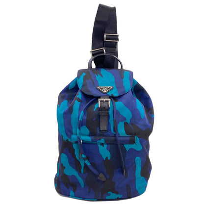 PRADA BZ0032 Camouflage pattern Backpack Â· Daypack Nylon Ladies [Used]
