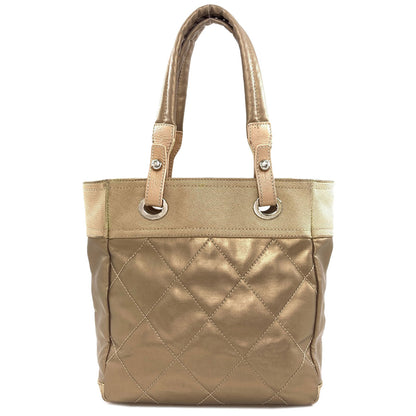 CHANEL Pali Biarritz PM SilverHardware Tote Bag Canvas LeatherLadies [Used]