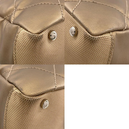 CHANEL Pali Biarritz PM SilverHardware Tote Bag Canvas LeatherLadies [Used]