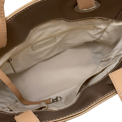 CHANEL Pali Biarritz PM SilverHardware Tote Bag Canvas LeatherLadies [Used]