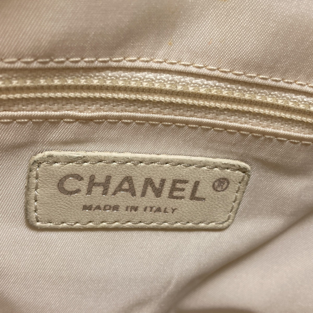 CHANEL Pali Biarritz PM SilverHardware Tote Bag Canvas LeatherLadies [Used]