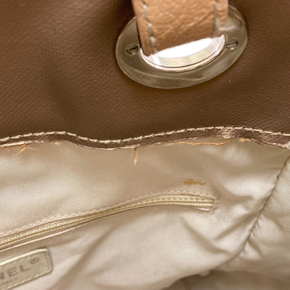 CHANEL Pali Biarritz PM SilverHardware Tote Bag Canvas LeatherLadies [Used]