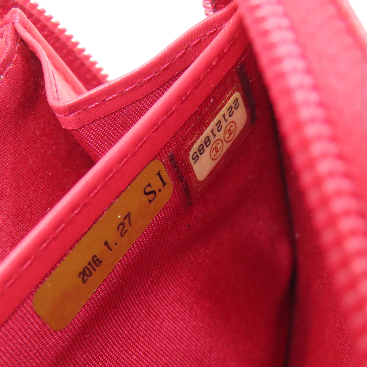 CHANEL COCO Mark SilverHardware Long wallet (with coin pocket) Grained Calfskin Skin Ladies [Used]