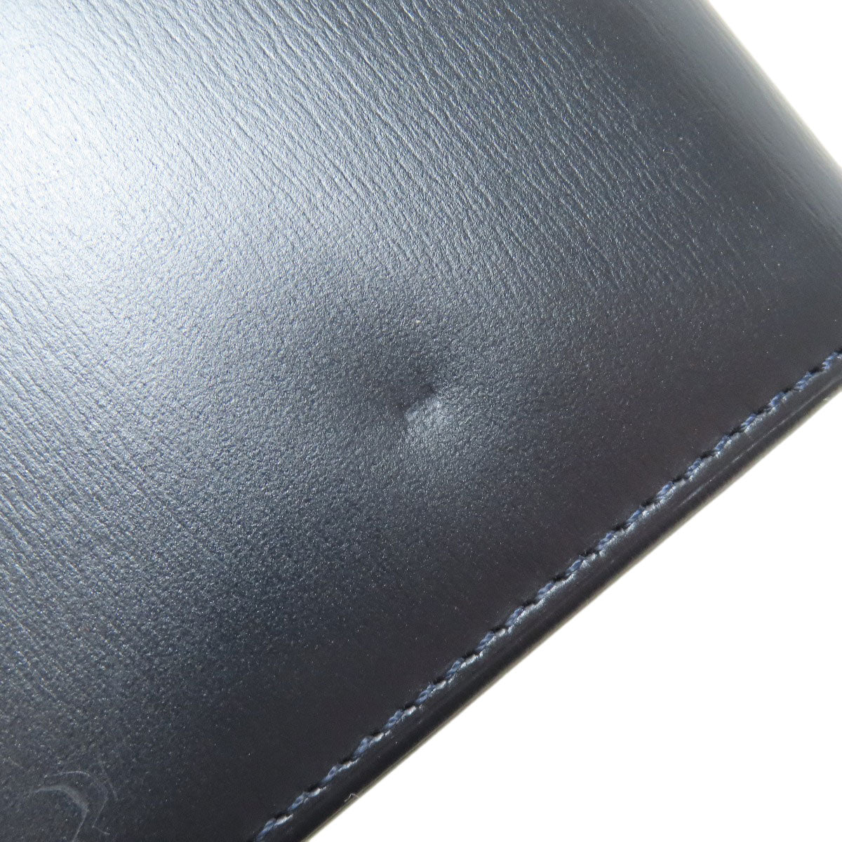 CARTIER Sapphire line Bifold Wallet with Coin Pocket Leather Ladies [Used]