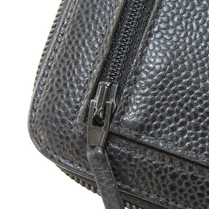 CHANEL COCO Mark GoldHardware Long wallet (with coin pocket) Grained Calfskin Skin Ladies [Used]