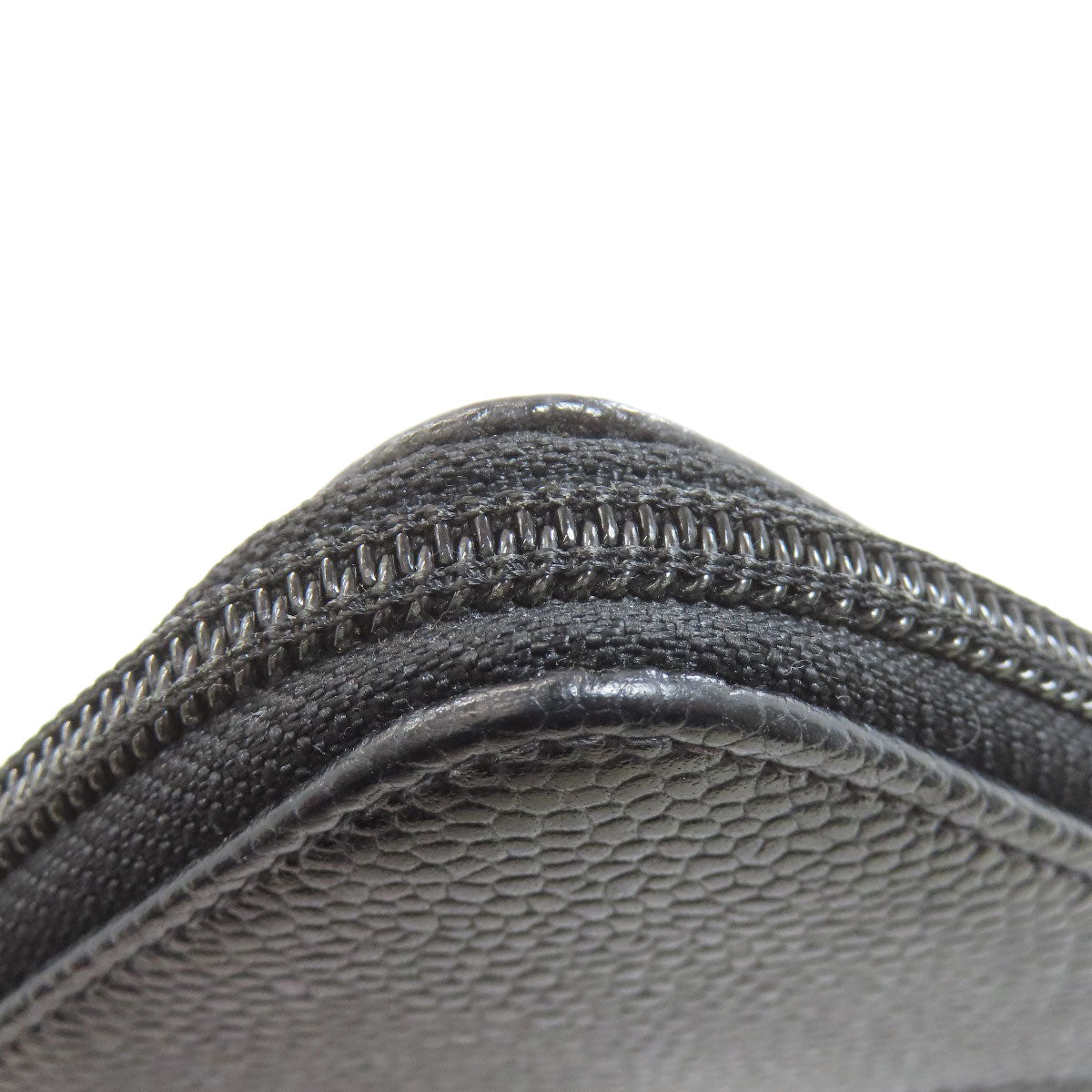 CHANEL COCO Mark GoldHardware Long wallet (with coin pocket) Grained Calfskin Skin Ladies [Used]