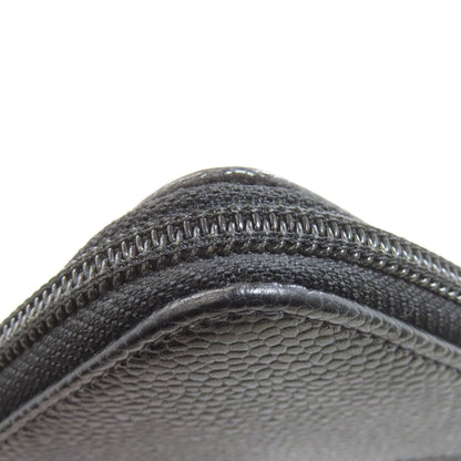 CHANEL COCO Mark GoldHardware Long wallet (with coin pocket) Grained Calfskin Skin Ladies [Used]