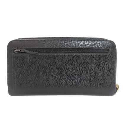 CHANEL COCO Mark GoldHardware Long wallet (with coin pocket) Grained Calfskin Skin Ladies [Used]