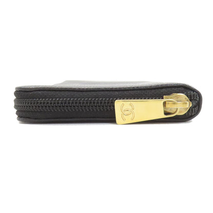 CHANEL COCO Mark GoldHardware Long wallet (with coin pocket) Grained Calfskin Skin Ladies [Used]