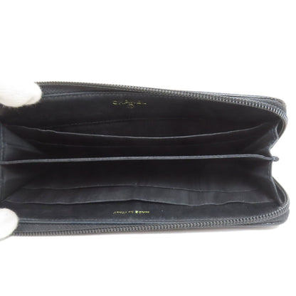 CHANEL COCO Mark GoldHardware Long wallet (with coin pocket) Grained Calfskin Skin Ladies [Used]