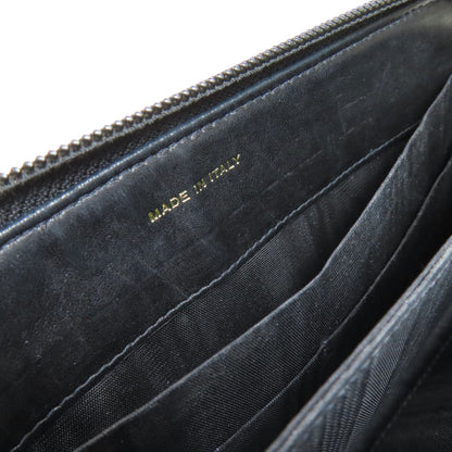 CHANEL COCO Mark GoldHardware Long wallet (with coin pocket) Grained Calfskin Skin Ladies [Used]