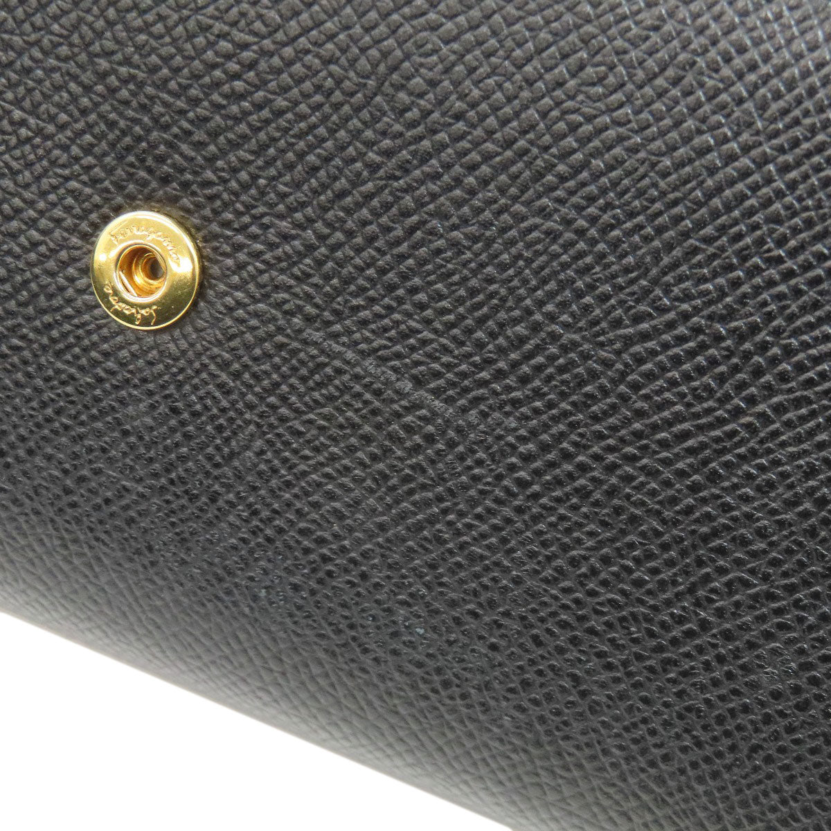 Salvatore Ferragamo logo Long wallet (with coin pocket) Leather Ladies [Used]