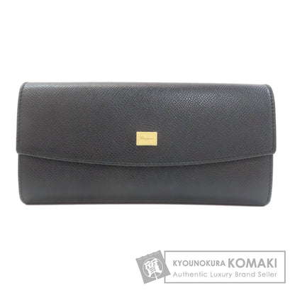 Salvatore Ferragamo logo Long wallet (with coin pocket) Leather Ladies [Used]