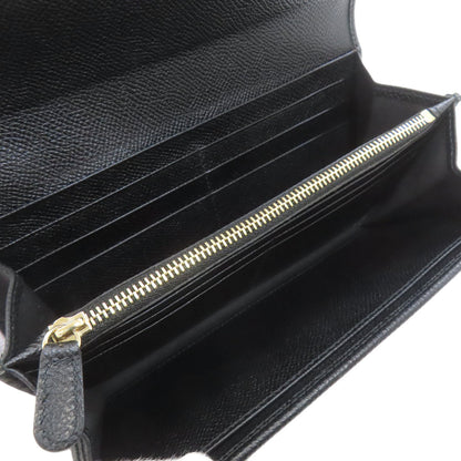 Salvatore Ferragamo logo Long wallet (with coin pocket) Leather Ladies [Used]