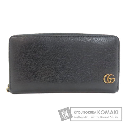 GUCCI 428736 Double G GG Marmont Long wallet (with coin pocket) Leather Ladies [Used]
