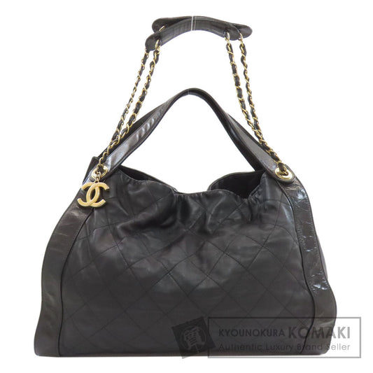 CHANEL Matelasse COCO Mark GoldHardware 2WAY Shoulder Bag Calf Ladies [Used]