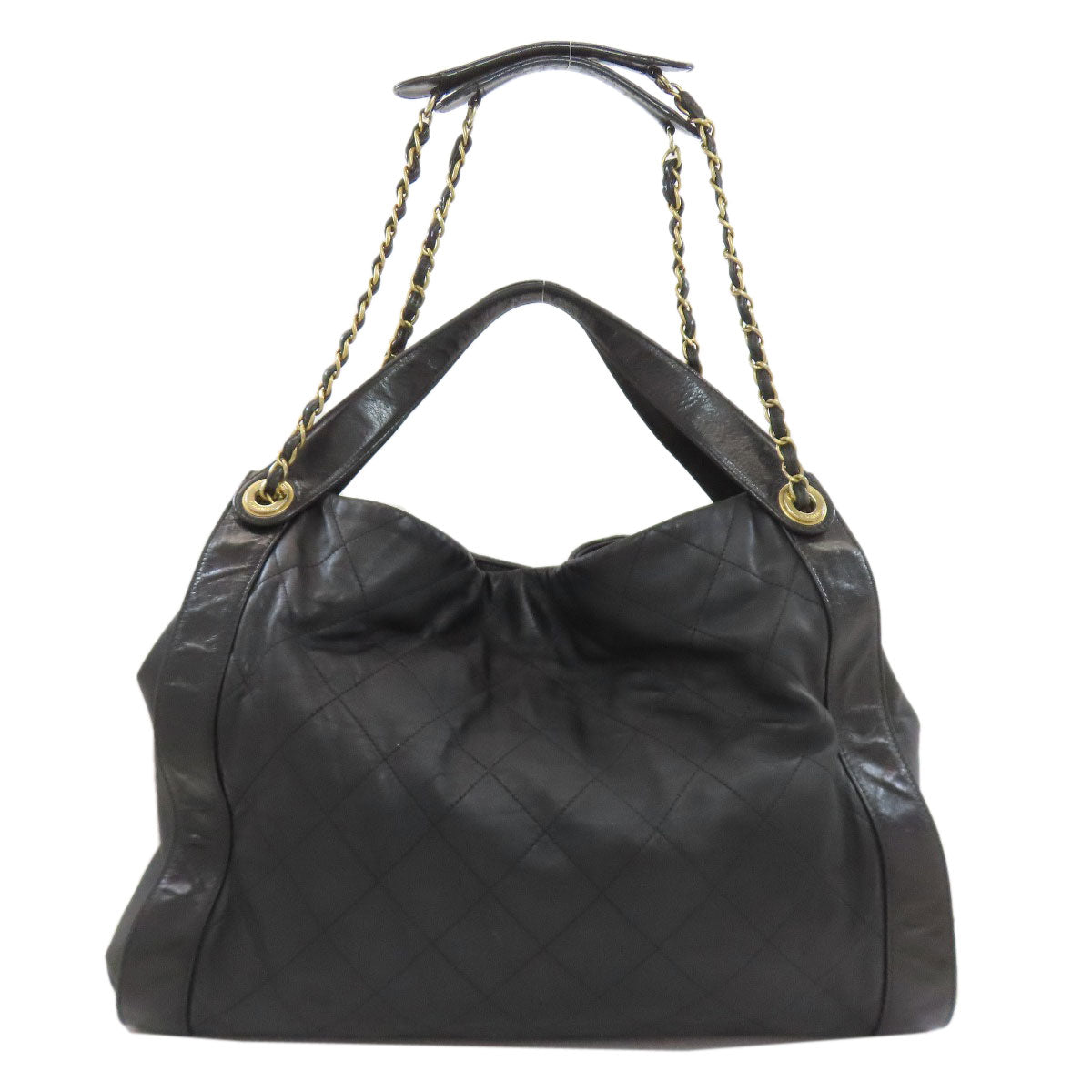 CHANEL Matelasse COCO Mark GoldHardware 2WAY Shoulder Bag Calf Ladies [Used]