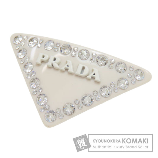 PRADA Triangle Rhinestone Valletta Plastic Ladies [Used]