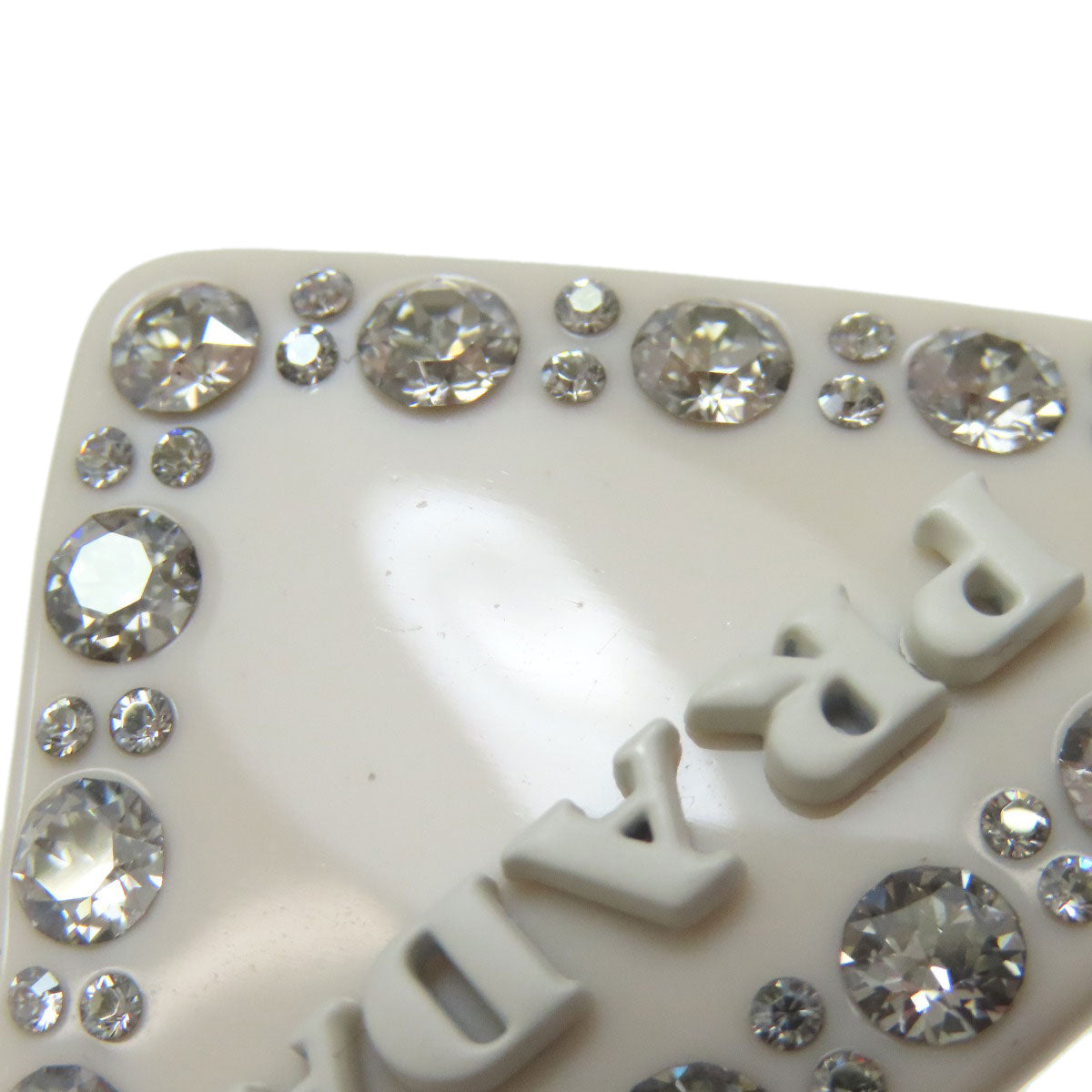 PRADA Triangle Rhinestone Valletta Plastic Ladies [Used]