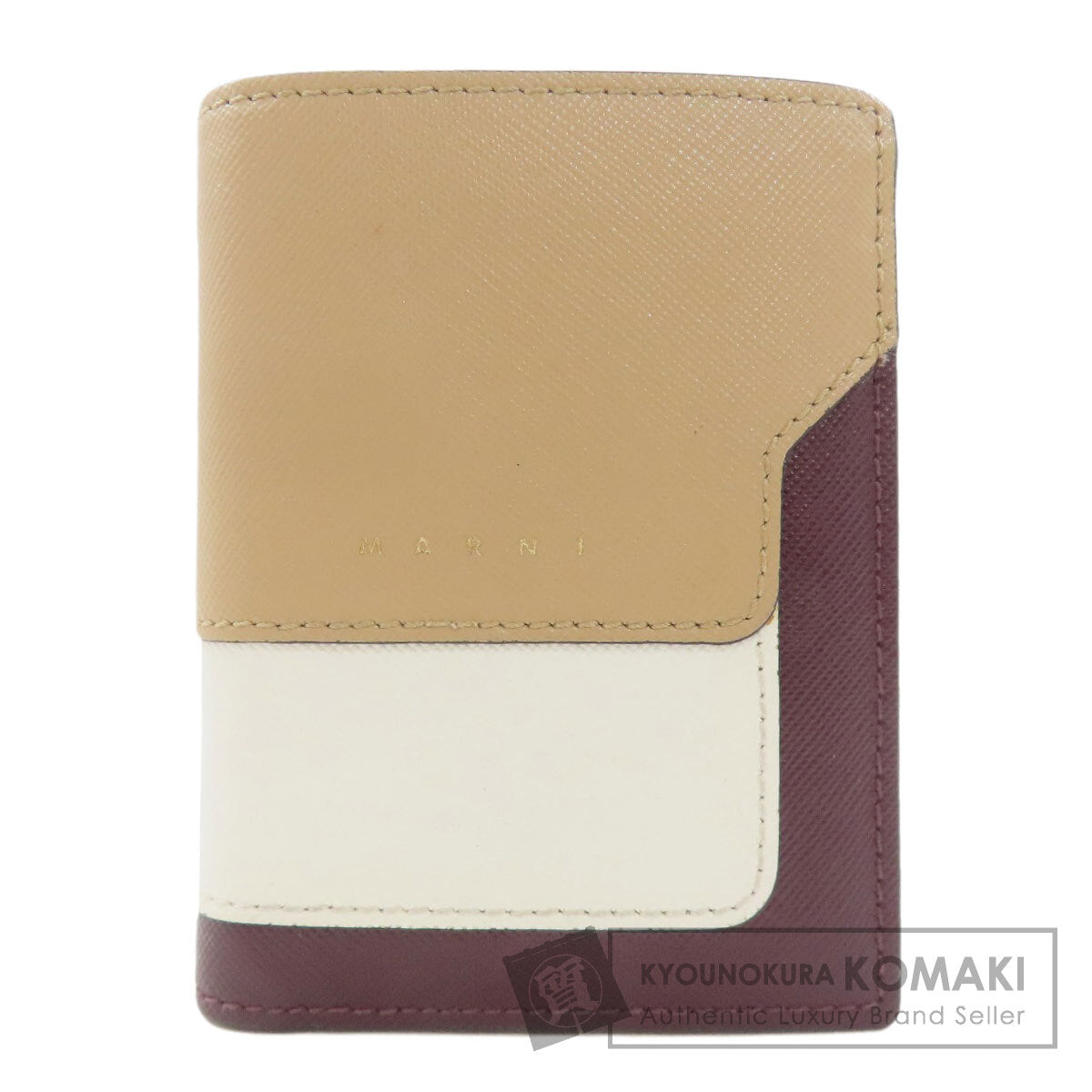 MARNI logo Bifold Wallet with Coin Pocket Leather Ladies [Used]