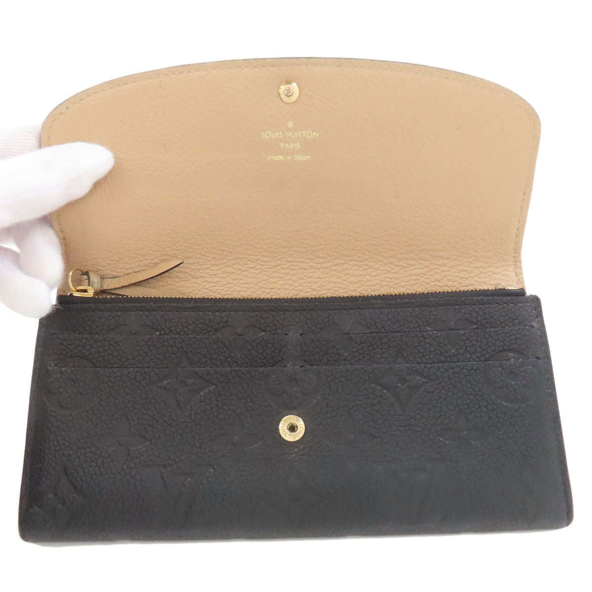 LOUIS VUITTON M62369 Portefeiulle ã» Emily Long wallet (with coin pocket) Empreinte Ladies [Used]