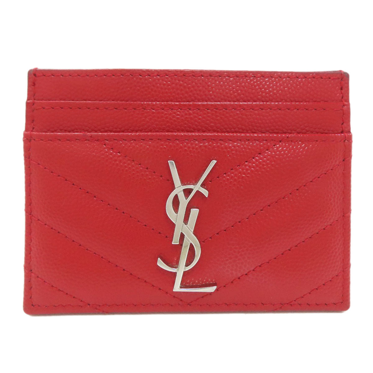 SAINT LAURENT Cassandra Card Case Leather Ladies [Used]