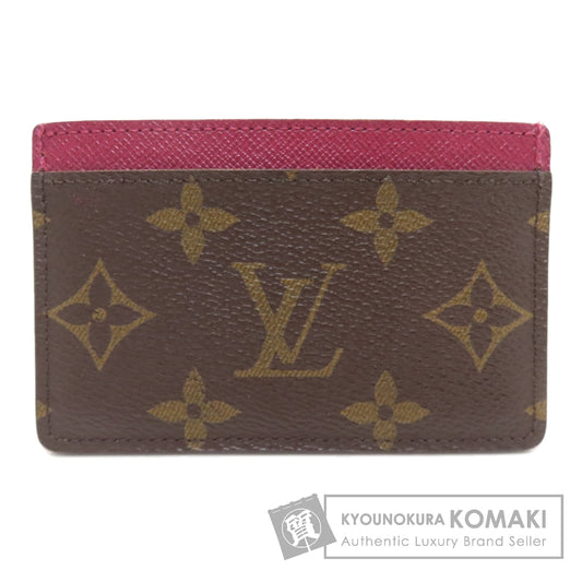 LOUIS VUITTON M60703 Porte Cartes・Simple Card Case Monogram canvas Ladies [Used]