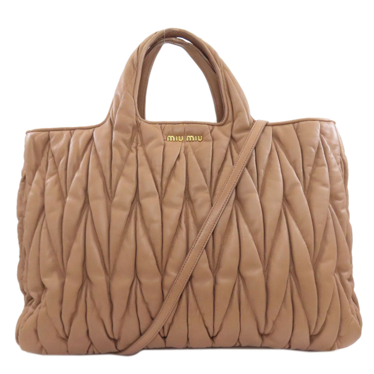 MIUMIU Materasse 2WAY Handbag Lambskin Ladies [Used]