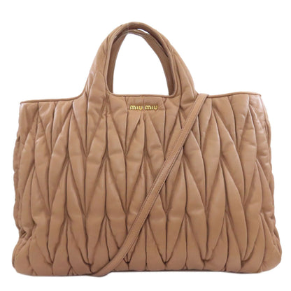 MIUMIU Materasse 2WAY Handbag Lambskin Ladies [Used]