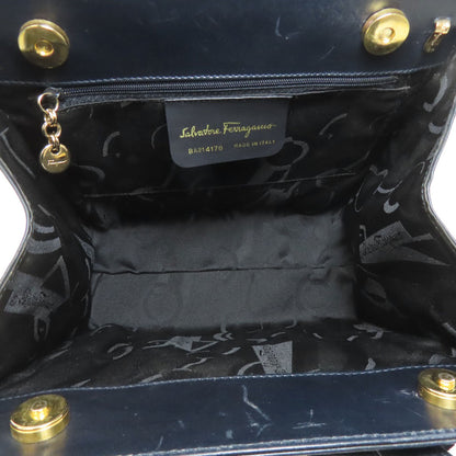 Salvatore Ferragamo Vala Ribbon 2WAY Handbag Leather Ladies [Used]