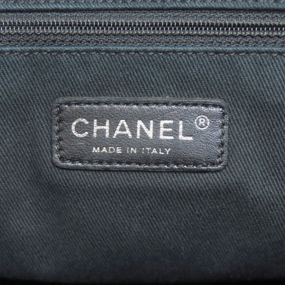 CHANEL Deauville SilverHardware Tote Bag Canvas Ladies [Used]
