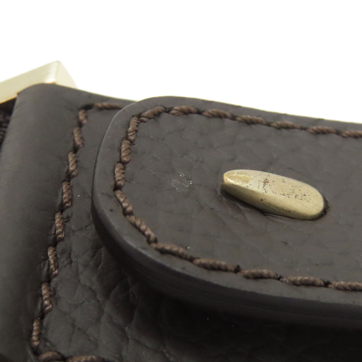 Dunhill logo Shoulder Bag Leather Ladies [Used]