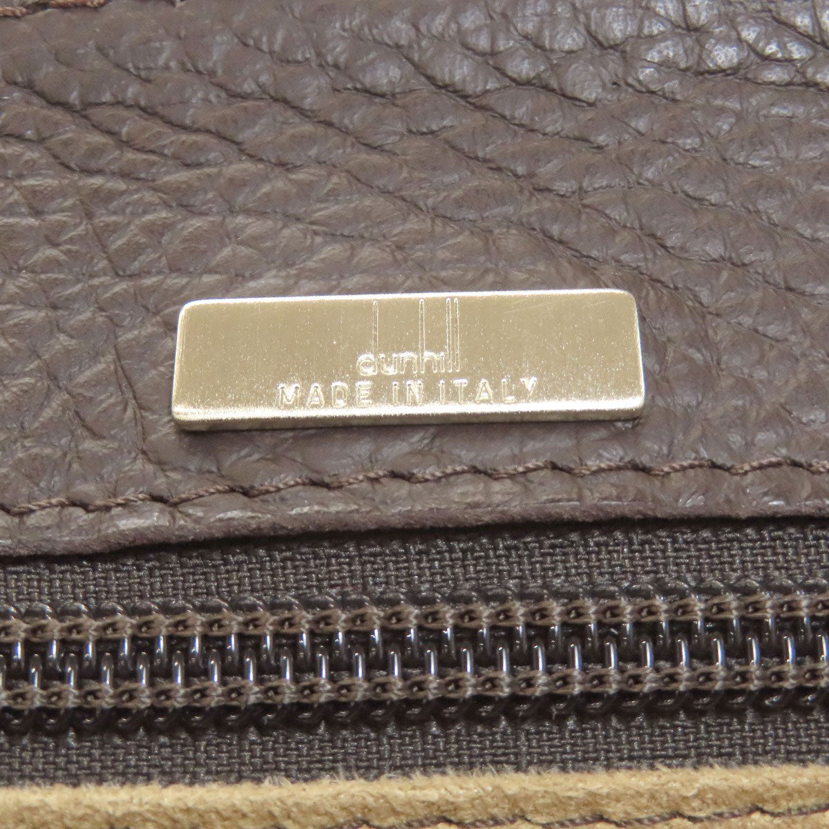 Dunhill logo Shoulder Bag Leather Ladies [Used]