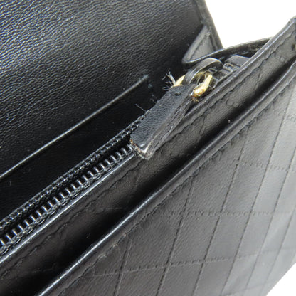 CHANEL Camellia Matelasse Ginza Limited Gold Hardware Long wallet (with coin pocket) Lambskin Ladies [Used]