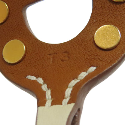 HERMES Shane Dunkle studs Bracelet Leather Ladies [Used]