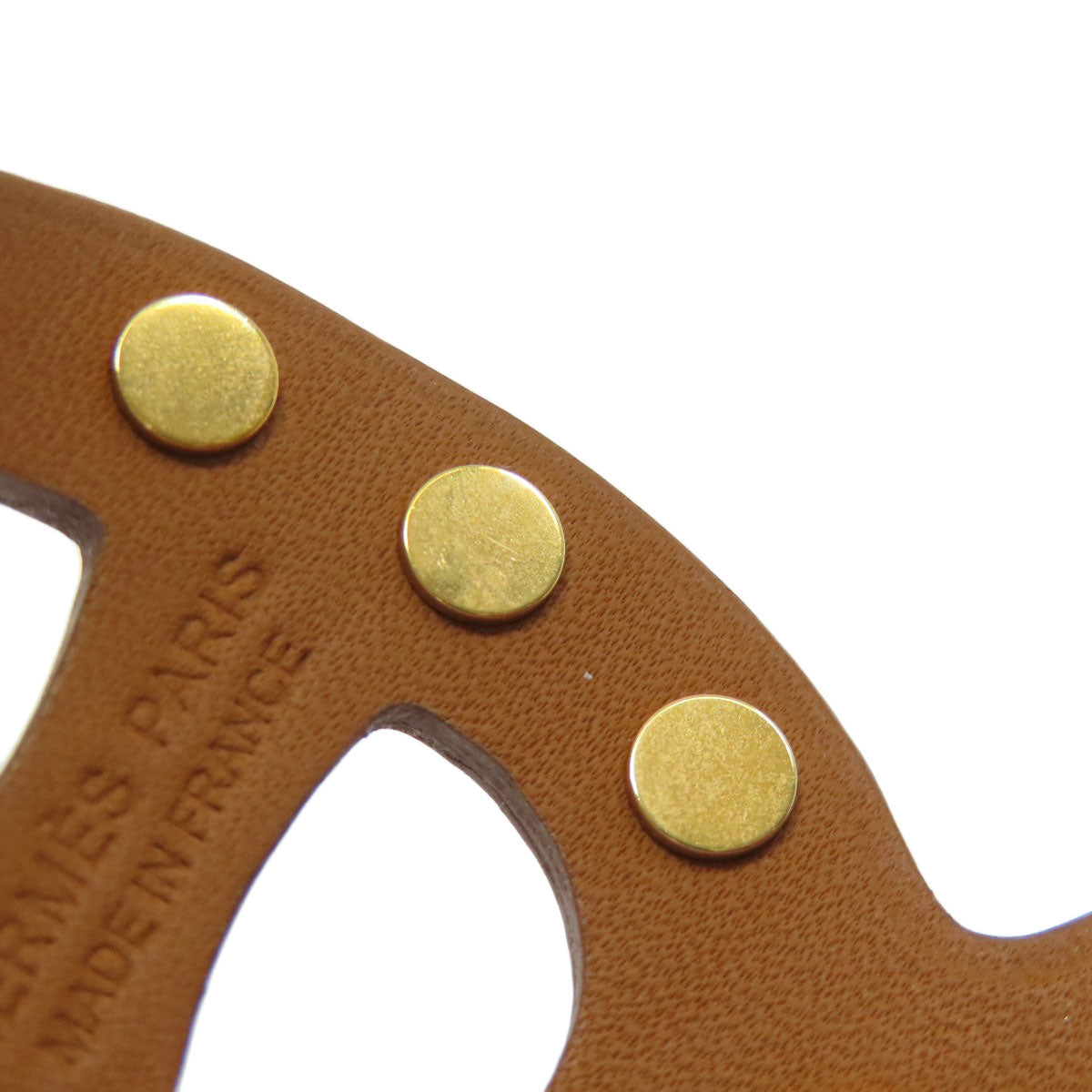 HERMES Shane Dunkle studs Bracelet Leather Ladies [Used]
