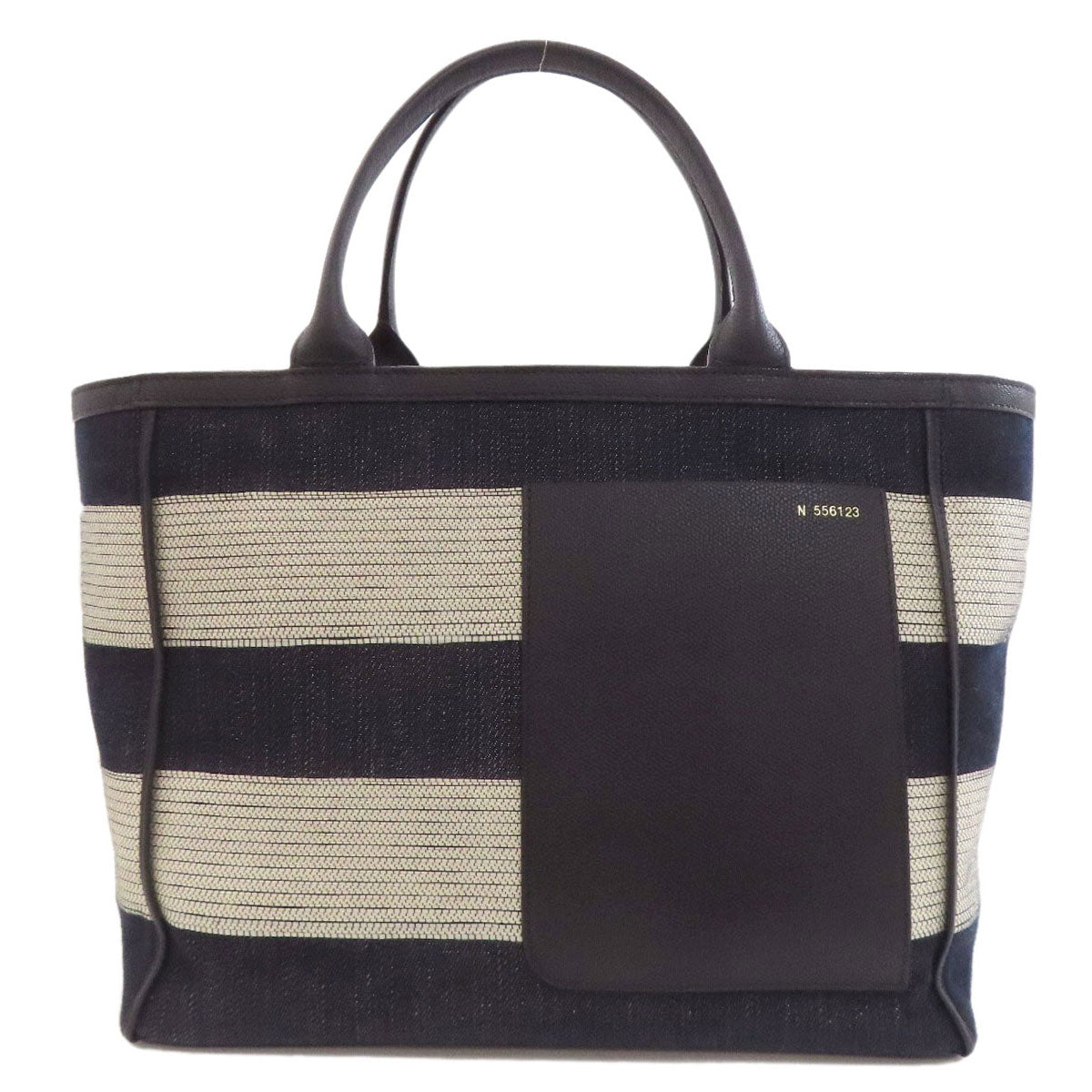 Valextra border Tote Bag Canvas Ladies [Used]