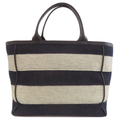 Valextra border Tote Bag Canvas Ladies [Used]