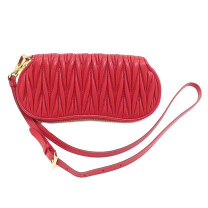 MIUMIU Materasse Accessory pouch Leather Ladies [Used]