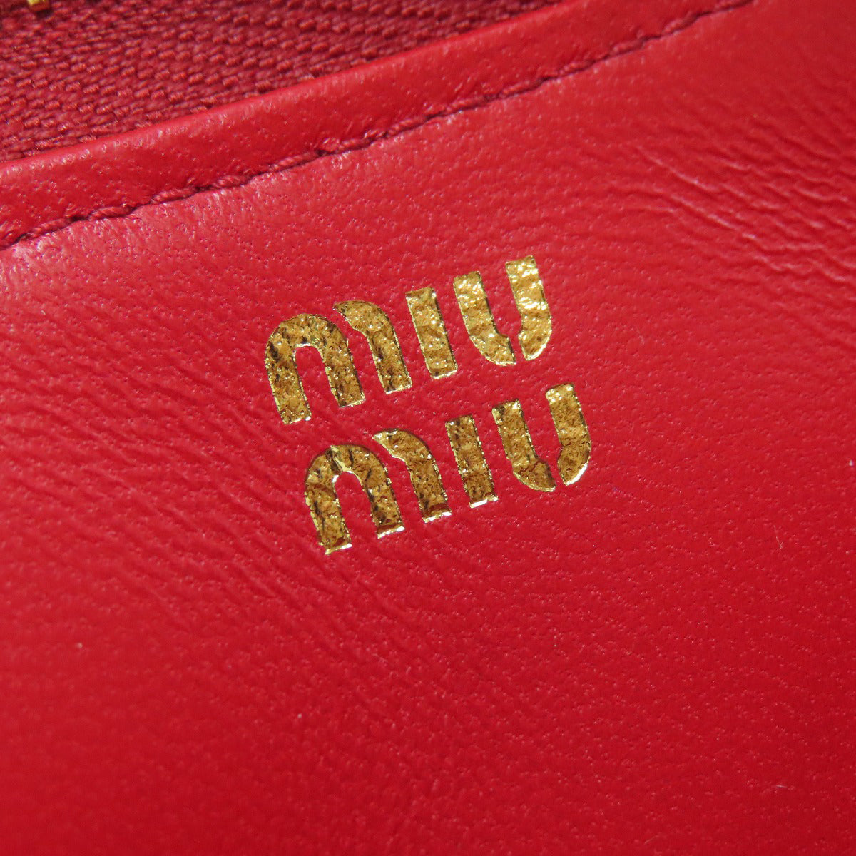 MIUMIU Materasse Accessory pouch Leather Ladies [Used]