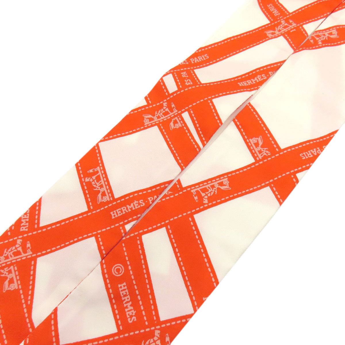 HERMES Waikiki Exclusive Twilly Scarf Silk Ladies [Used]