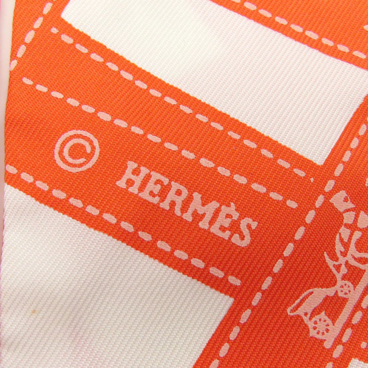 HERMES Waikiki Exclusive Twilly Scarf Silk Ladies [Used]
