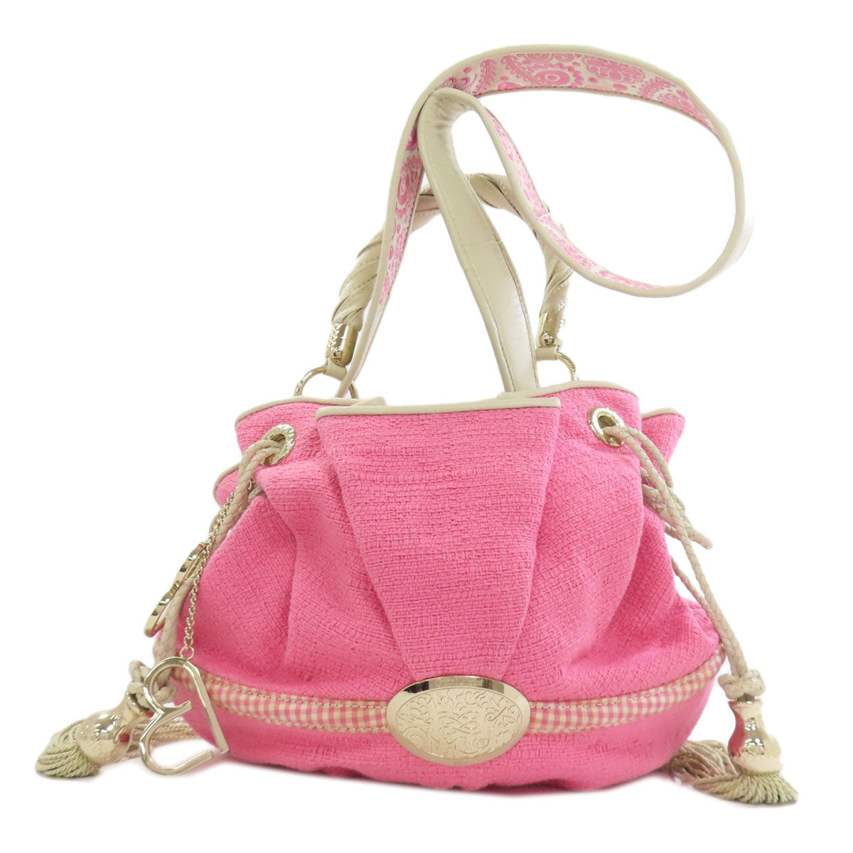 LANCEL Brigitte Bardot Collaboration 2-Way Tote Bag Canvas Ladies [Used]