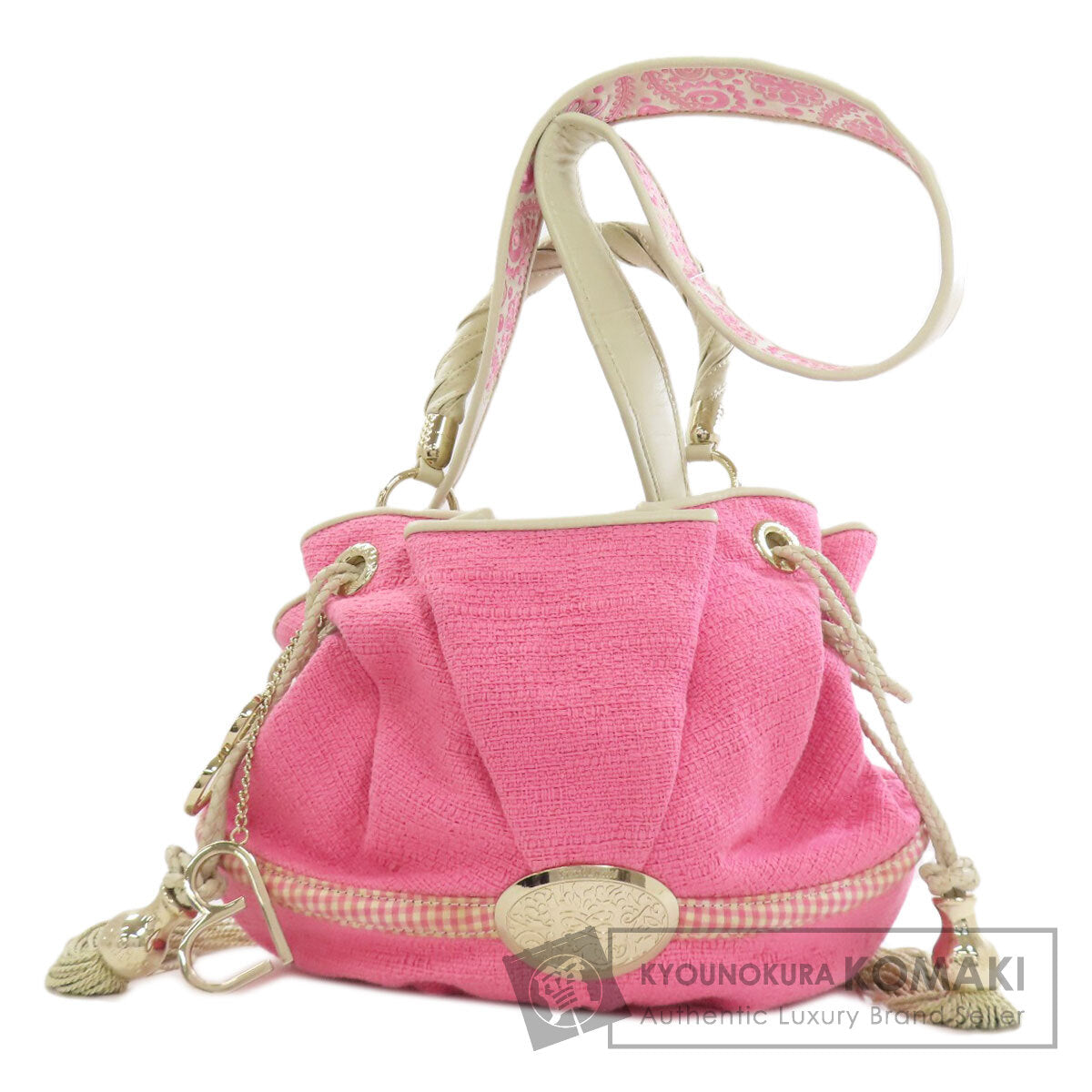 LANCEL Brigitte Bardot Collaboration 2-Way Tote Bag Canvas Ladies [Used]
