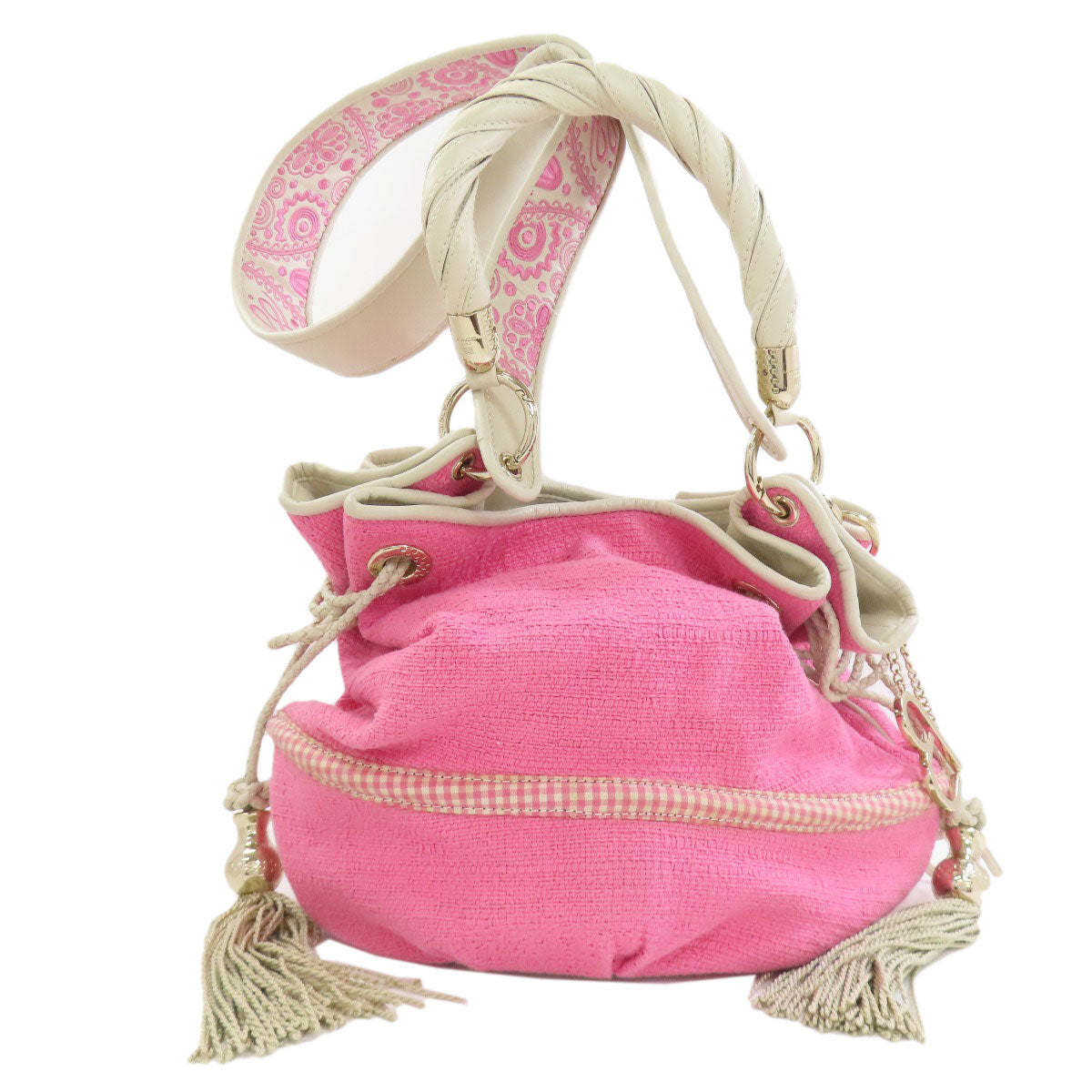 LANCEL Brigitte Bardot Collaboration 2-Way Tote Bag Canvas Ladies [Used]